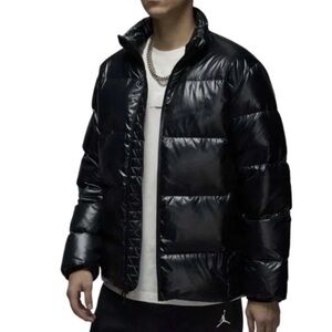 Nike Men's Shiny Black Down Puffer Jacket